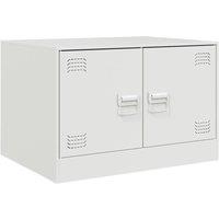 Berkfield Home Coffee Table White 67x50x44 cm Steel | Size: 67 x 50 x 44 cm