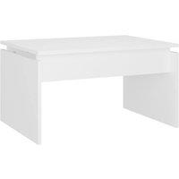Berkfield Home Coffee Table White 68x50x38 cm Engineered Wood | Size: 68 x 50 x 38 cm