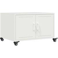 Berkfield Home Coffee Table White 68x50x43.5 cm Steel