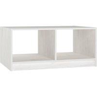 Berkfield Home Coffee Table White 75x50x33.5 cm Solid Pinewood