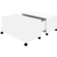 Berkfield Home Coffee Table White 75x75x38 cm Engineered Wood | Size: 75 x 75 x 38 cm