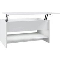 Berkfield Home Coffee Table White 80x50x40 cm Engineered Wood | Size: 80 x 50 x 40 cm