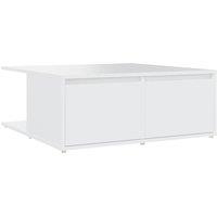 Berkfield Home Coffee Table White 80x80x31 cm Engineered Wood | Size: 80 x 80 x 31 cm