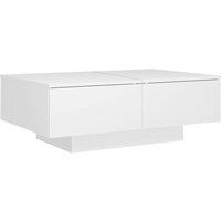 Berkfield Home Coffee Table White 90x60x31 cm Engineered Wood | Size: 90 x 60 x 31 cm