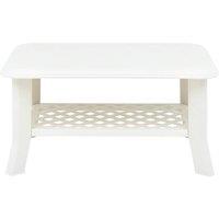 Berkfield Home Coffee Table White 90x60x46 cm Plastic | Size: 90 x 60 x 46 cm