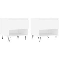 Berkfield Home Coffee Tables 2 pcs White 50x46x50 cm Engineered Wood | Size: 50 x 46 x 50 cm