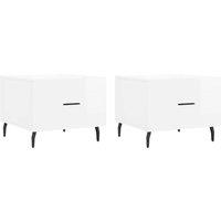 Berkfield Home Coffee Tables 2pcs High Gloss White 50x50x40 cm Engineered Wood | Size: 50 x 50 x 40 cm