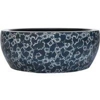 Berkfield Home Countertop Basin Black & Blue Round 41x14 cm Ceramic | Size: 41x14 cm