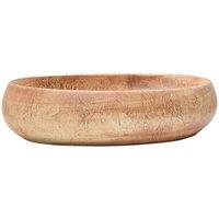 Berkfield Home Countertop Basin Brown Oval 59x40x15 cm Ceramic | Size: 59 x 40 x 15 cm
