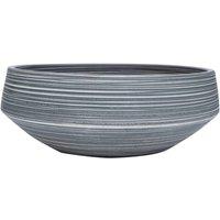 Berkfield Home Countertop Basin Grey Round 41x14 cm Ceramic | Size: 41x14 cm