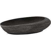 Berkfield Home Countertop Basin Grey & Black Oval 59x40x14 cm Ceramic | Size: 59 x 40 x 14 cm