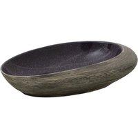 Berkfield Home Countertop Basin Purple & Grey Oval 59x40x14 cm Ceramic | Size: 59 x 40 x 14 cm