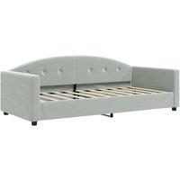 Berkfield Home Day Bed Light Grey 90x190 cm Velvet