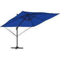Berkfield Home Cantilever Roma Parasol Azure Blue 286x285x265 cm Aluminium | Size: 286 x 285 x 265 cm