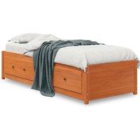 Berkfield Home Day Bed Wax Brown 90x200 cm Solid Wood Pine