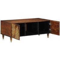 Berkfield Home Coffee Table 100x54x40 cm Solid Wood Mango in Brown | Size: 100 x 54 x 40 cm