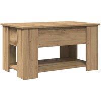 Berkfield Home Coffee Table Artisan Oak 79x49x41 cm Engineered Wood in Brown | Size: 79 x 49 x 41 cm