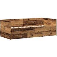 Berkfield Home Daybed Old Wood Engineered Wood 90 x 190 cm Sturdy Daybed in Brown