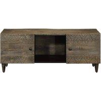 Berkfield Home Coffee Table Light Grey 100x54x40 cm Solid Wood Mango | Size: 100 x 54 x 40 cm