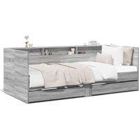 Berkfield Home Daybed with Drawers without Mattress Grey Sonoma 100x200 cm