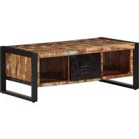 Berkfield Home Coffee Table Multicolour 90x50x36 cm Solid Wood Reclaimed | Size: 90 x 50 x 36 cm