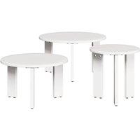 Berkfield Home Coffee Table Set 3 pcs White Solid pine wood