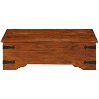 Berkfield Home Coffee Table Solid Acacia Wood Honey Finish 110x55x35 cm in Brown | Size: 110 x 55 x 35 cm