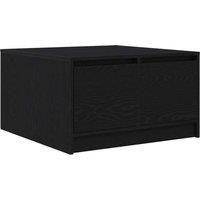 Berkfield Home Coffee Table with Drawers Black Oak 70.5x70x40 cm
