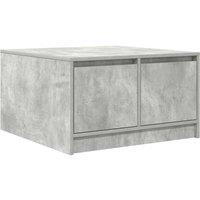Berkfield Home Coffee Table with Drawers Concrete Grey 70.5x70x40 cm