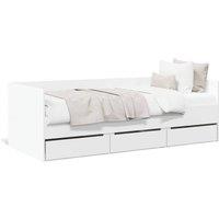 Berkfield Home Daybed with Drawers without Mattress White 90x190 cm Single