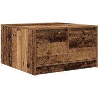 Berkfield Home Coffee Table with Drawers Old Wood 70.5x70x40 cm in Brown