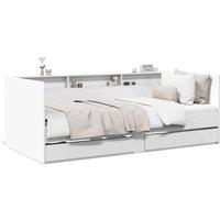 Berkfield Home Daybed with Drawers without Mattress White 90x190 cm Single