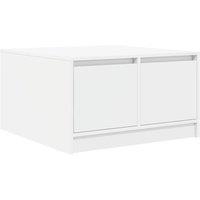 Berkfield Home Coffee Table with Drawers White 70.5x70x40 cm