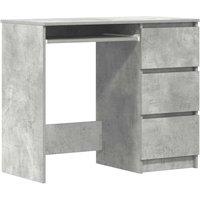 Berkfield Home Desk Concrete Grey 90x45x76 cm Engineered Wood | Size: 90 x 45 x 76 cm
