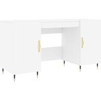 Berkfield Home Desk White 140x50x75 cm Engineered Wood | Size: 140 x 50 x 75 cm