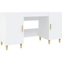 Berkfield Home Desk White 140x50x75 cm Engineered Wood | Size: 140 x 50 x 75 cm
