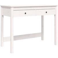 Berkfield Home Desk with Drawers White 100x50x78 cm Solid Wood Pine | Size: 100 x 50 x 78 cm