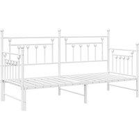 Berkfield Home Daybed Frame with Trundle in White - 80x200 cm Steel