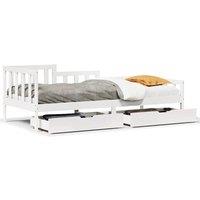 Berkfield Home Daybed with Drawers without Mattress White 80x200 cm Solid Wood