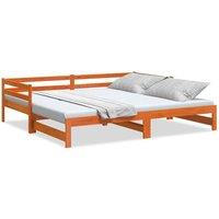 Berkfield Home Daybed with Trundle without Mattress Wax Brown 90x200 cm Solid Wood