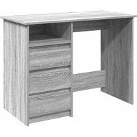 Berkfield Home Desk Grey Sonoma 102x50x75 cm Engineered Wood | Size: 102 x 50 x 75 cm