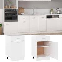 Berkfield Home Drawer Bottom Cabinet White 50x46x81.5 cm Engineered Wood