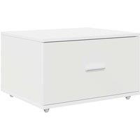 Berkfield Home Drawer Cabinet with Wheels White 55x45x33.5 cm Engineered Wood