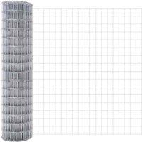 Berkfield Home Euro Fence 1.2x25 m Galvanised Steel in Grey