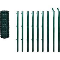 Berkfield Home Euro Fence Steel 10x0.8 m Green