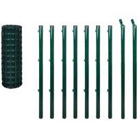 Berkfield Home Euro Fence Steel 10x1.0 m Green