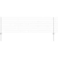 Berkfield Home Euro Fence with 11 U Posts Silver 0, 6x25 m Steel