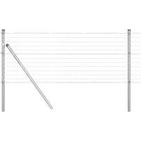 Berkfield Home Euro Fence with 13 Posts 0.8x25 m Galvanised Steel in Silver