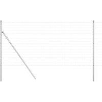 Berkfield Home Euro Fence with 13 Posts 1x25 m Galvanised Steel in Silver