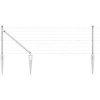 Berkfield Home Euro Fence with 13 Spike Posts 0.4x25 m Galvanised Steel in Silver